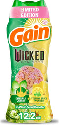 Gain In-Wash Laundry Scent Booster "Wicked: For Good" Limited Edition, Emerald Charm + Yellow Brick Wonder, 12.2 oz, Fresh Extender + Odor Protection Laundry Beads