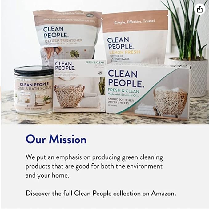 THE CLEAN PEOPLE Cleaner Concentrate - All-Purpose Cleaner for Multi-Purpose Cleaning, Bathrooms, Floors, Concentrated, Recyclable Packaging (Amber Scent) 4oz (2 Pack)