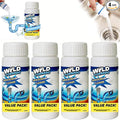 World Tornado Sink Drain Cleaner, Wild Tornado Pipe Dredge Deodorant, Powerful Sink and Drain Cleaner Pipe Cleaner, Fast Foaming Drains Cleaner for Kitchen and Pipes Cleaning Tool (4pcs)
