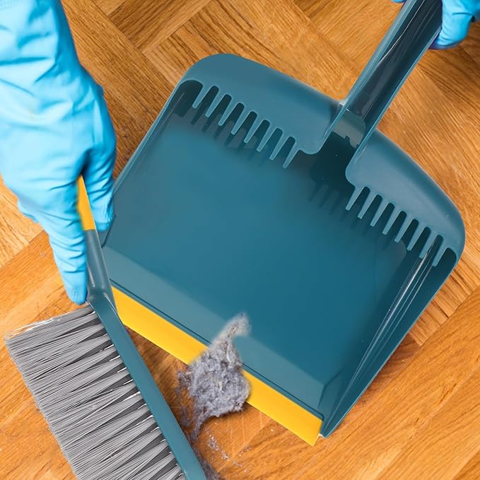 Hand Broom and Small Dustpan Set, Compact Broom Dustpan Cleaning Tool for Home and Car Interior, Portable Sweeping Accessory for Kitchen and Indoor Use