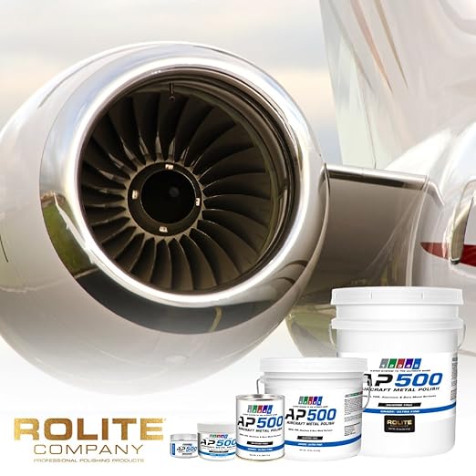 Rolite AP50045z Model AP500 Aircraft Metal Polish, 4.5 oz, Ultra Fine Polish for Airplane Aluminum & Bare Metal Surfaces, Removes Scratches, Professional Aircraft Metal Detailing