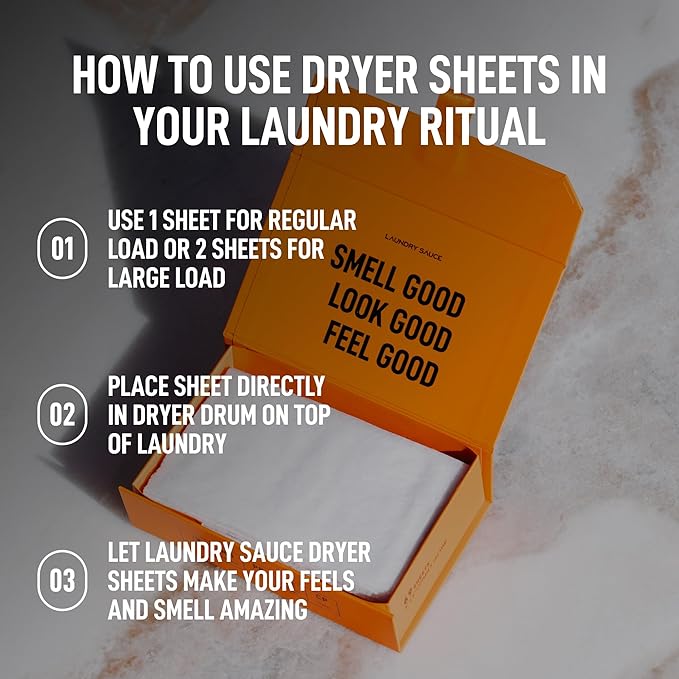 Laundry Sauce - 02 Sets of Luxury Scented Laundry Dryer Sheets Bundle (Australian Sandalwood and Italian Bergamot), Premium Dryer Sheets with High-End, Sophisticated Fragrances