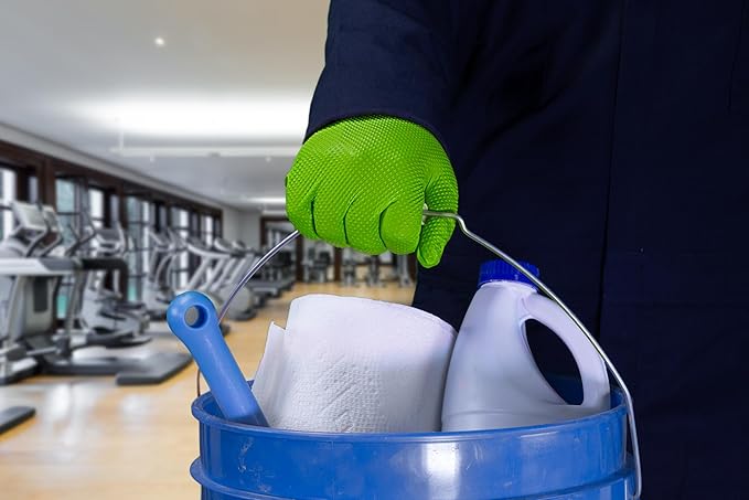 GLOVEWORKS HD Green Gloves, 8 Mil Nitrile Disposable Heavy Duty Raised Diamond Grip Mechanic Glove, Bulk Purchasing Options