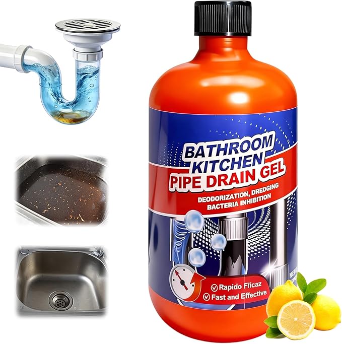 Pipeline Dredging Agent,Pipe Dredge Drain Cleaner,Sink Drains Hair Clog Remover Cleaner,Toilet Unclogger Heavy Duty,Bathroom Shower Pipeline Dredging Agent,Unclog Clogged Drain（500ml）