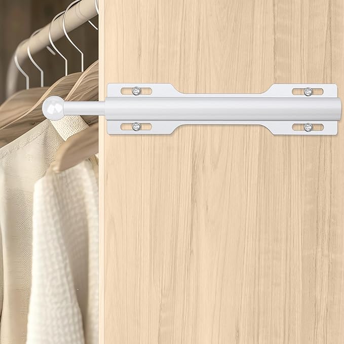 FIRJOY 12" Valet Rod for Closet Pull Out (1 Pack, White)