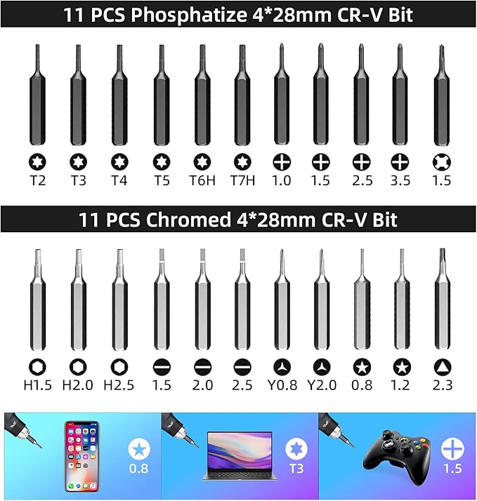 JAKEMY Precision Screwdriver Set: DIY Screwdriver Repair Kit for Men, Magnetic Torx Screwdriver for Laptop, Computer, Macbook, iPhone, Watch, Eyeglasses