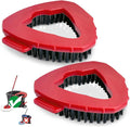 Spin Mop Scrub Brush Head Compatible with oceda EasyWring 1-Tank System, 2 pcs Scrub Brush, Floor Scrubber Hard Bristle Cleaning Brush for Bathroom, Kitchen, Tub and Tile