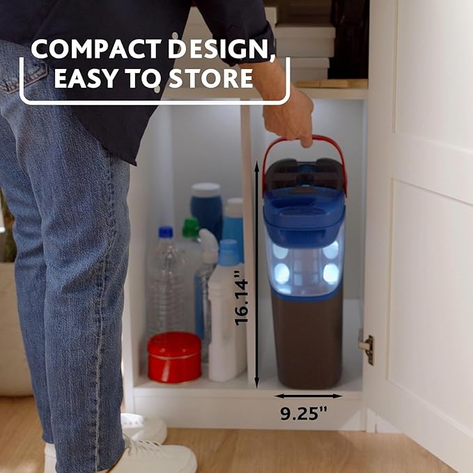 O-Cedar H2prO Flat Mop System with 2 Mop Head Refills | Quick Cleaning Tool | Clean with Clean Water | Machine Washable Reusable Microfiber Mop Pad | Safe on Wood Floors, Vinyl,Tile, Baseboards, Walls