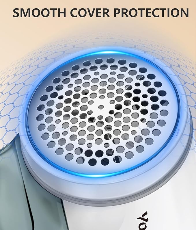 Fabric Shaver, Electric Lint Remover for Clothes, Lint Shaver for Clothing, Sweater Shaver with 2 Replaceable Stainless Steel Blades, Effectively Remove Couch Pills, Lint, Fuzz -Battery Operated