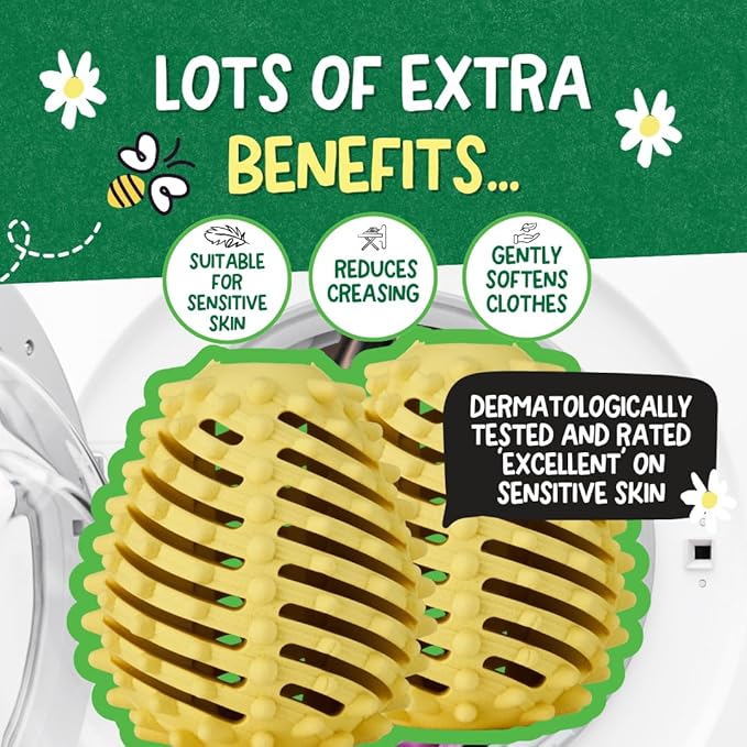Ecoegg Dryer Egg | Reduces Drying Time | Tumble Dryer Balls replacement | Softens Clothes | Hypoallergenic | Fragrance Free | 2 Eggs