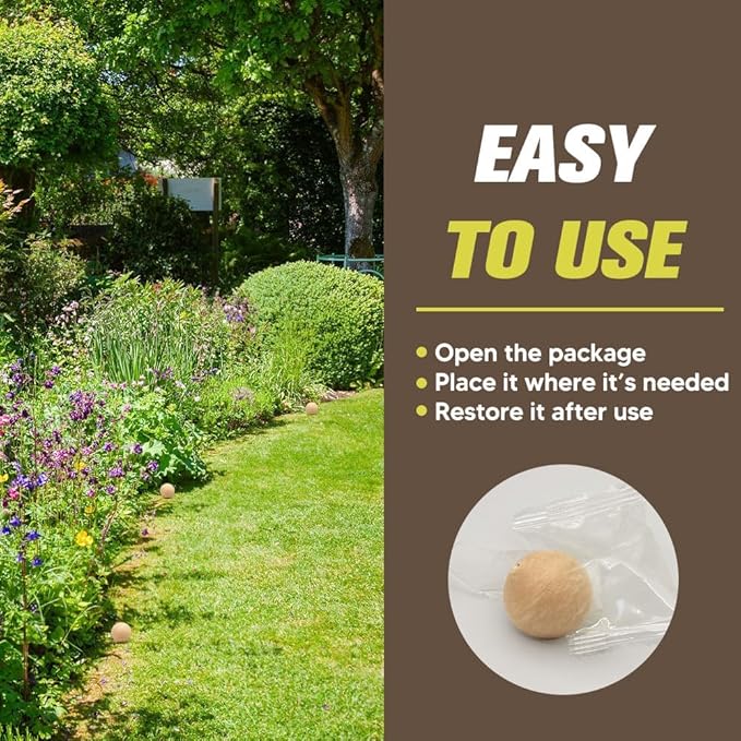 Mole Repellent for Lawns, Gopher Repellent, Groundhog Vole Repellant Outdoor, Keep Moles Out of Garden/Lawn, Pet Safe Mole Repellant, Lasting Protection, Easy to Use-10P