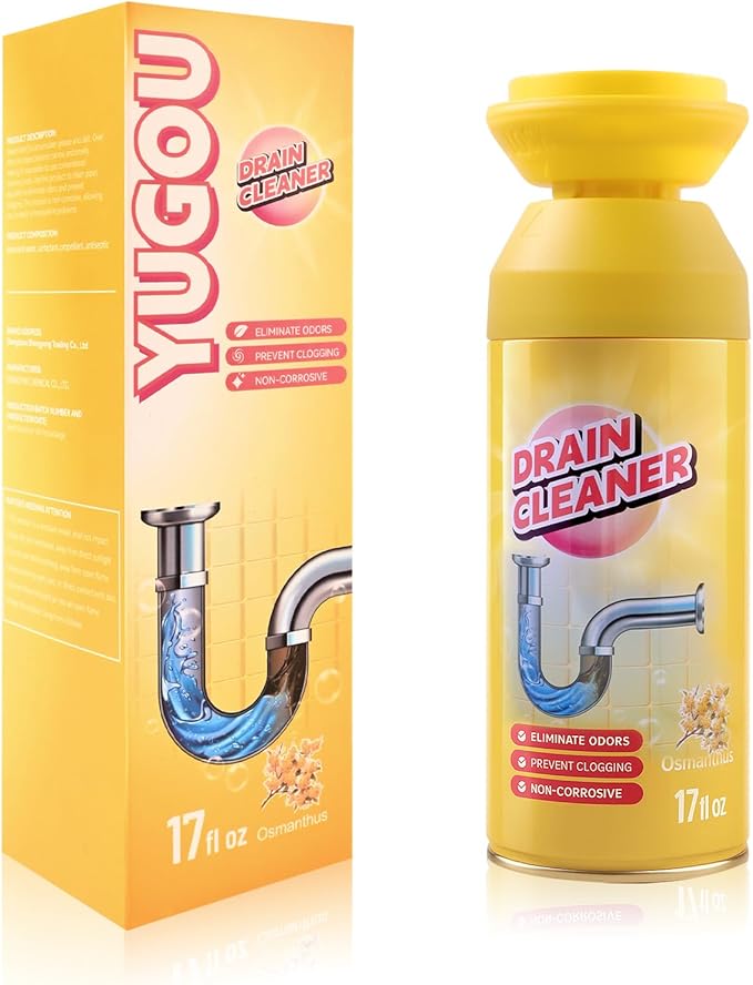 Drain Cleaner Foam, Foaming Drain Cleaner, Floral Sink Cleaner and Deodorizer for Kitchen Sinks, Shower Drains, Tubs. 1pcs, Floral