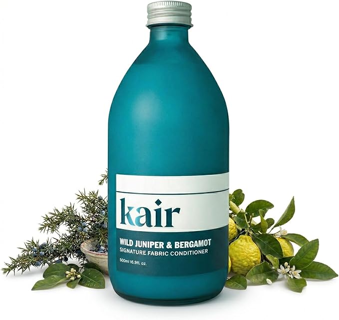 Kair Signature Fabric Conditioner - Wild Juniper & Bergamot | Plant-Based Fabric Softener, 16.9 Fl Oz, Vegan, Cruelty-Free, Biodegradable, Anti-Static Softens & Protects Fibers