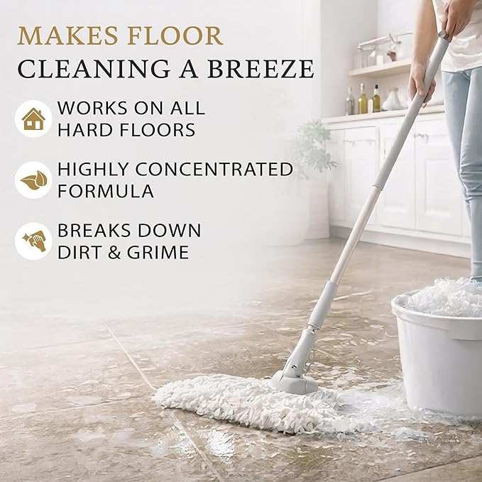 R&W Co. Original Mop Soap – Blue Lava Scent, 32 oz Premium Multi-Surface Floor Cleaner, Streak-Free Shine for Tile, Hardwood & Laminate Floors, Non-Toxic, Pet & Skin Safe Gentle Cleaning Formula