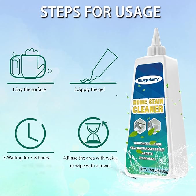 Sugelary Household Washing Machine Cleaner, Home Remover Gel for Refrigerator Strips, Grout Cleaner Best for Home Sink, Kitchen, Showers(10 Fl. oz)
