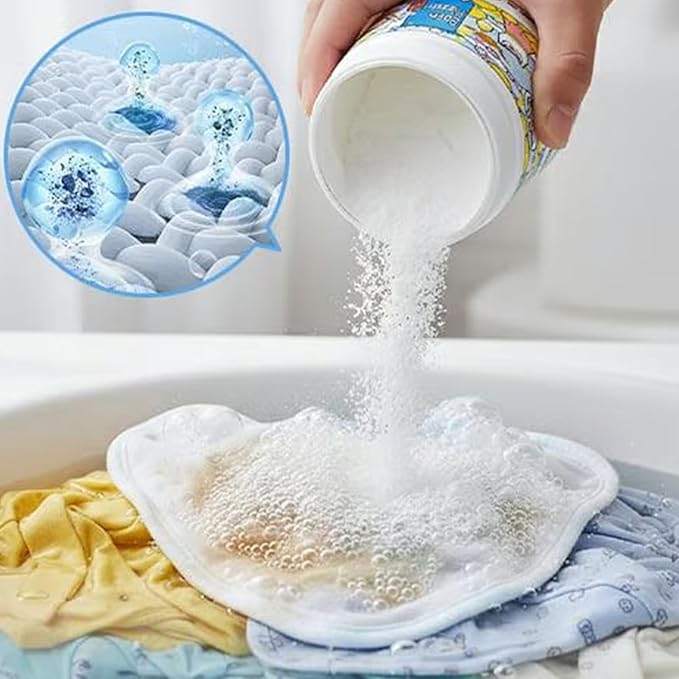 Carpet Cleaner Powder, Easy Wash Application, 500g, Fabric Wash Cleaner, Stain Remover Powder, Travel Convenience, For Home, Shirt, Bathroom, Household