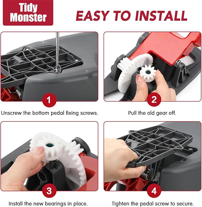 Pedal Bearing Replacement for OCedar Mop Bucket - Easy Fix for O-Cedar Easywring Bucket System. 2 Pack One Way Clutch Gear Sprockets Repair Compatible with 90% Rotation Mop Bucket on The Market.