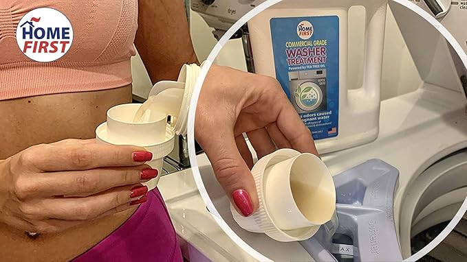 Washing Machine Cleaner and Deodorizer, 2 Treatments — Tea Tree Oil Removes Odor-Causing Residue from Front and Top Load Washers