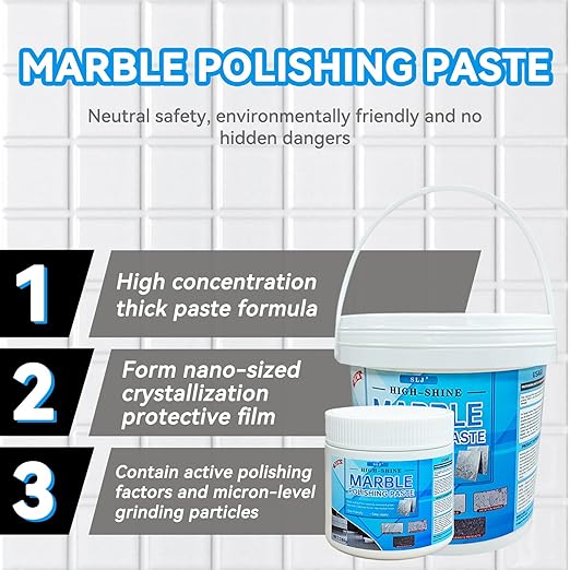 Granite Polishing Paste, Marble Cleaner Countertop, Stone Etch Remover - Professional Polish Compound for Granite, Marble, Quartz & Natural Stone | New Polishing Upgrade, Easier to Use