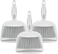 Dust pan, Mini Dustpan and Brush Set, Small Broom and Dustpan Set, Small Hand Broom and dust pan Set, Whisk Broom, Dust pan and Brush for Desk, Table, Home, Kitchen Necessities (Gray 3 pcs)