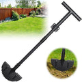 Edger Lawn Tool, Sharp Saw-Tooth Half Moon Hand Lawn Edging Tool for Landscaping, Adjustable 49" Long Handle Manual Edgers with T-Grip for Sidewalk Yard Garden Flower Bed Border Cable Burying