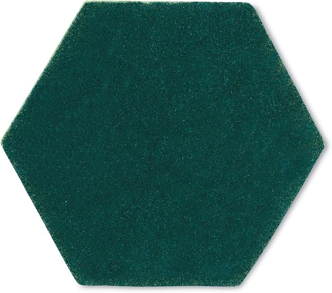 Scotch-Brite 96HEX Dual Purpose Scour Pad – 5" x 5", Gray/Yellow, 15-Pack, Heavy-Duty Scrubbing with Ergonomic Hexagon Shape