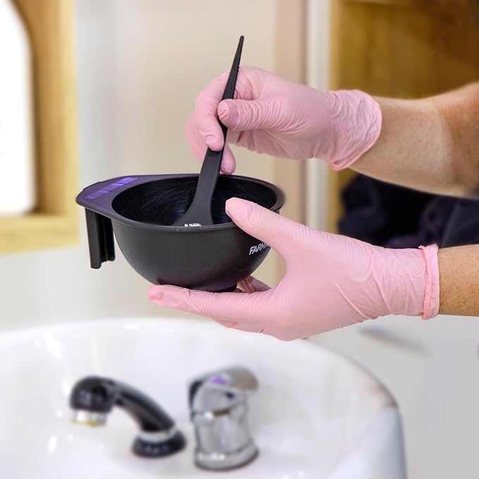 GUSTO Pink Nitrile Disposable Gloves - Latex & Rubber Free, Non-Sterile Powder Free Gloves (Formerly Comfy Package)