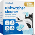Dishwasher Cleaner & Deodorizer Tablets, Fights Grime, Grease, Limescale, Residue & Odor, Heavy Duty Cleaning Descaler Pods, Septic Safe, 24 Fresh Apple Scented Tablets, 1-Year Supply, by M3