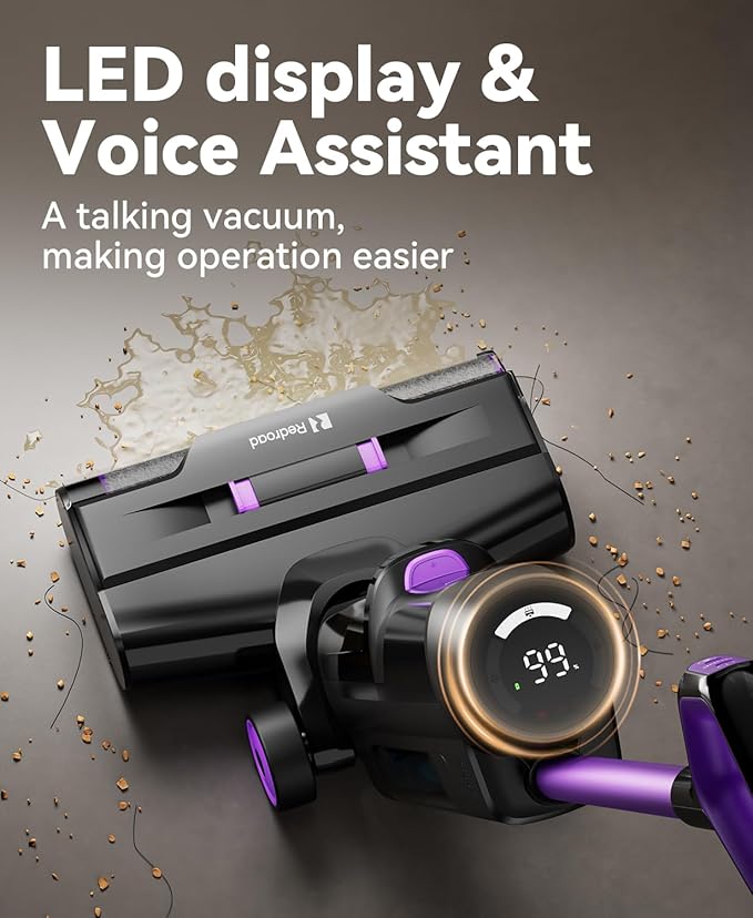 Wet Dry Vacuum Cleaner 16,000Pa,50Mins Runtime Cleaning Area 3,013 ft²,Cordless Vacuum Cleaner, Cordless Vacuum and Mop All in One,for Hard Floors Sticky Messes and Pet Hair,H15 Set