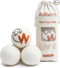 Woolly's Wool Dryer Balls – 100% Pure New Zealand Wool, Reusable Natural Fabric Softener, Reduces Drying Time & Clothes Wrinkles, Chemical-Free Dryer Balls (Pack of 3)