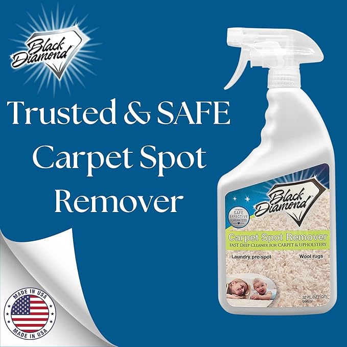 Black Diamond Stoneworks Carpet & Upholstery Cleaner: This Fast Acting Deep Cleaning Spot & Stain Remover Spray Also Works Great on Rugs, Couches and Car Seats. (1-gallon and 1-quart)