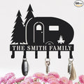 Personalized Camper Key Holder for Wall Custom Key Rack with Hooks RV Key Hanger for Entryway Camper Wall Decor Custom Name Key Organizer
