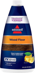 Bissell CrossWave & SpinWave Wood Floor Cleaning Formula, 32 oz, Dissolves Dirt, Grime, and Sticky Messes, Safe on Sealed Floors, Pair with CrossWave, SpinWave, & Other Hard Surface Cleaners, Lemon