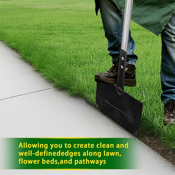 Garden 53.5Inch Edger Lawn Tool, Manual Long-Handled Edging Shovel, Snow Shovels,Lawn Edging Tool for Yard, Garden Beds,Landscaping, Sidewalk