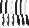 Cleaning Brush-Hard Crevice Cleaning Brushes, Multifunctional Window Groove Brushes, Grout Brush, Cleaning Tool for Bathroom, Kitchen, Toilet, Tile, Sink, Home (6, Black)