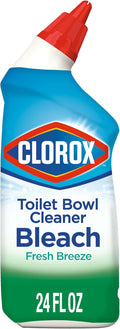 Clorox Toilet Bowl Cleaner Bleach, Fresh Breeze Scent 24 Ounces (Package May Vary)