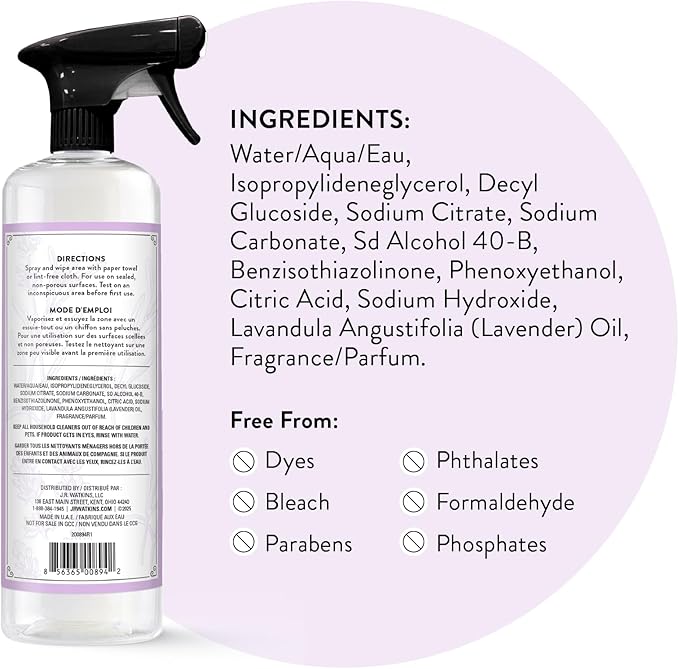 JR Watkins All Purpose Cleaner Lavender 24floz - 2pk