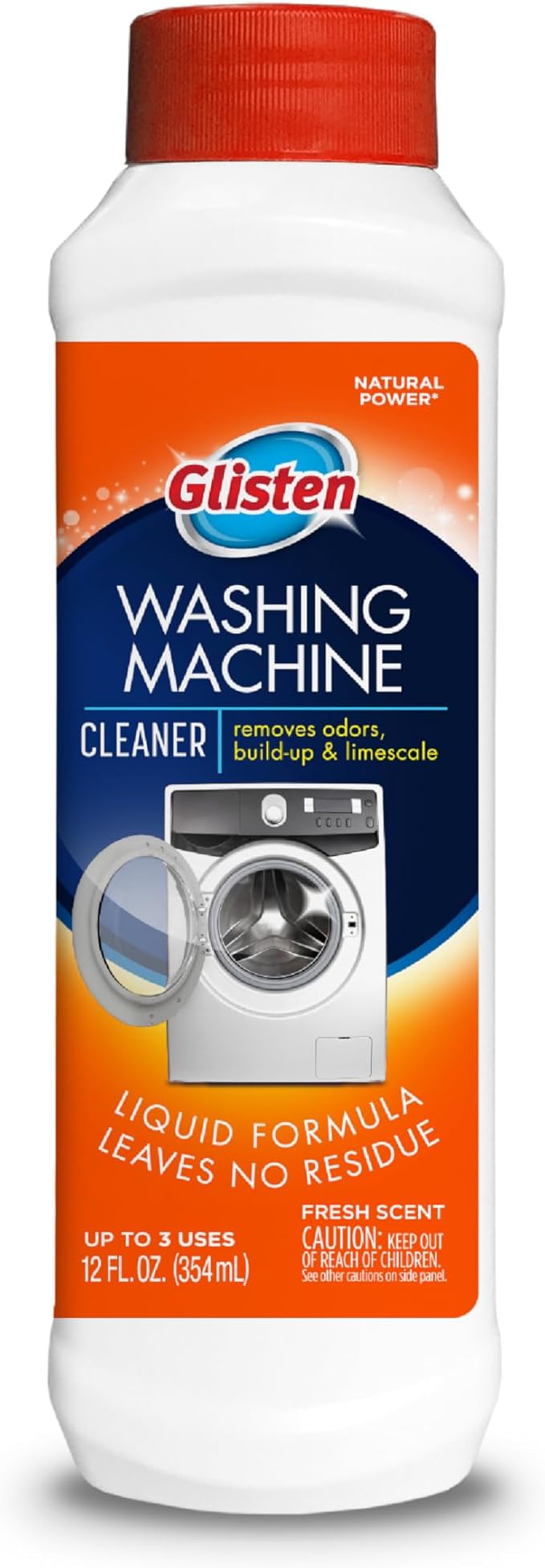Glisten Washer Magic Washing Machine Cleaner and Deodorizer, 8 Bottles
