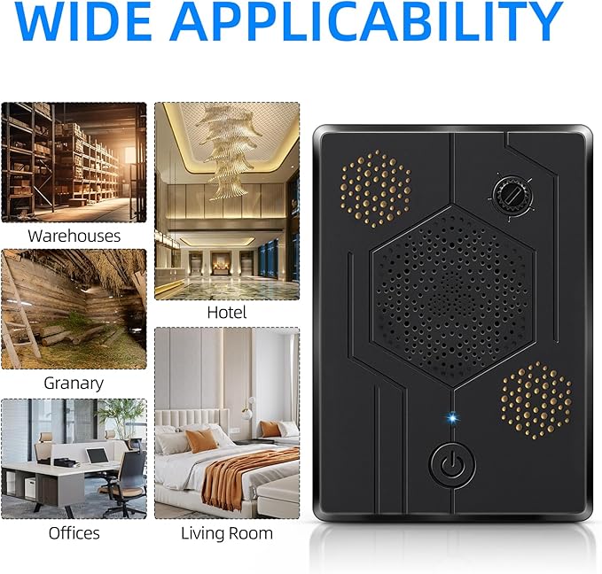 2 Pack Bat Deterrent Devices for Attic: 2025 Upgraded Bat Keep Away System - Rechargeable Bats Exclusion Device for Porch,House Outdoor & Indoor, Friendly to Human & Pet,Bats Removal