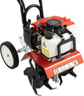 Gas Powered Tiller Cultivator Rototiller, 2-Stroke 52CC 2HP 1900W Soil Cultivator Soil Tilling Machine, 6500-7000RPM Air-Cooled Gasoline Garden Farm Tiller, for Plowing/Tilling/Furrowing