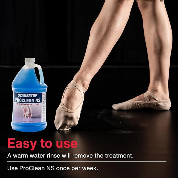 ProClean NS Non-Slip Floor Cleaner – 1 Gallon Concentrated Slip Resistant All-Purpose Floor Cleaner for Wood Laminate and Marley – Neutral pH Safe for Studios and Non-Porous Floors