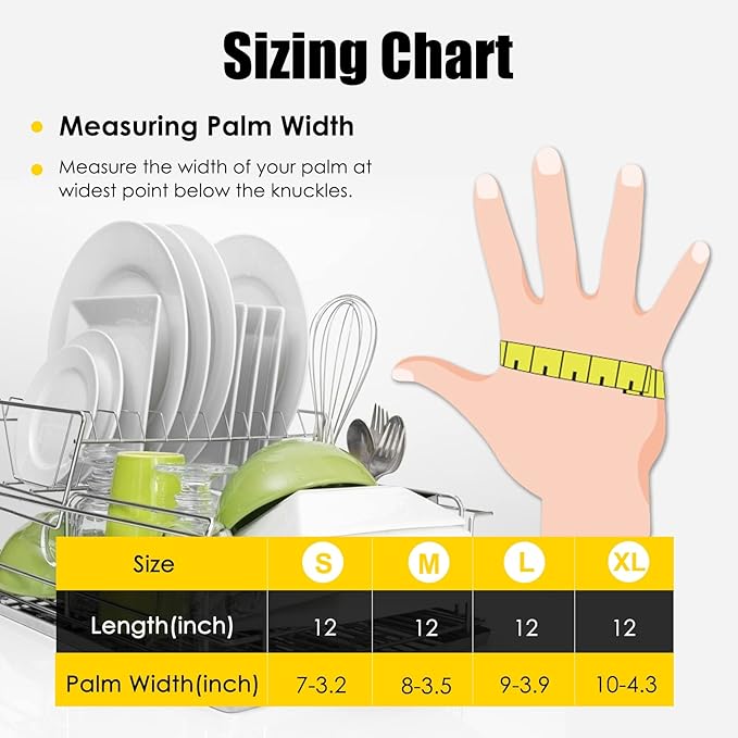 Rubber gloves dishwashing 2 or 4 Pairs for Kitchen,Cleaning gloves for household Reuseable.