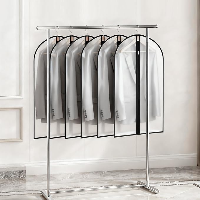 6 Pack Garment Bags 60 * 100cm, 40in PEVA Translucent Garment Covers, Suit Storage Bags, Dress Organizer Bags Used To Protect Shirts, Winter Coats, Jackets