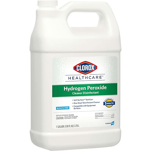 Clorox Healthcare Hydrogen Peroxide Cleaner Disinfectant Refill, Bleach Free, 128 Fluid Ounces (Package May Vary)