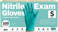SUP Powder-Free Nitrile Gloves, 100 Count Food Safe Latex-Free Disposable Gloves for Medical Cooking Cleaning Food Prep, Teal