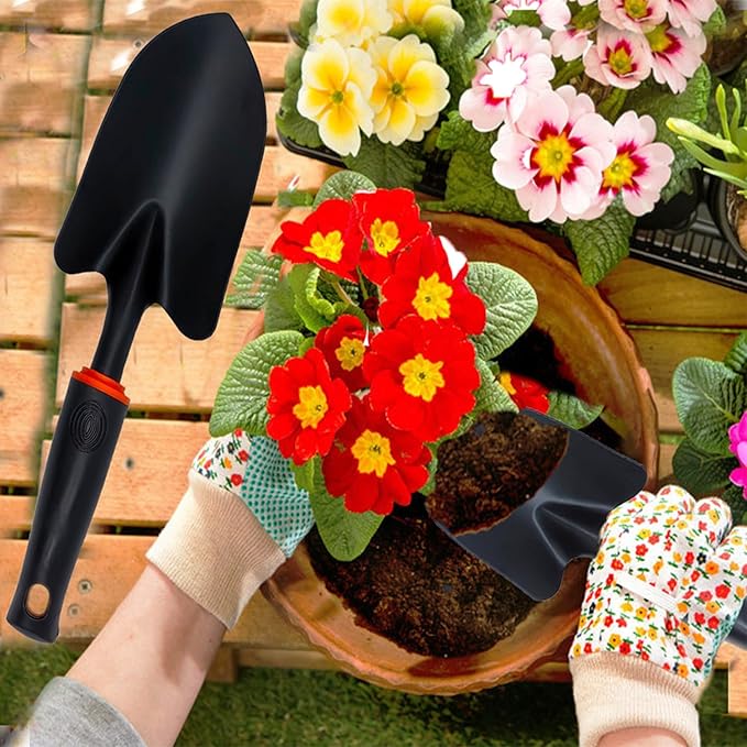 Shovel for Garden | Hand Shovel Garden Trowel, Bend-Proof Hand Shovel with Rubber Handle, Gardening Hand Tools Shovels for Digging Planting Transplanting, Heavy Duty Trowel, Mini Gardening Shovel