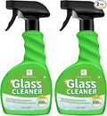Glass Cleaner Spray,Window cleaner,Mirror cleaner- Streak-Free & Fast Drying Formula for Windows, Mirrors & Shower Doors | Ammonia-Free, 17oz (Pack of 2) | Eco-Friendly Vinegar Power