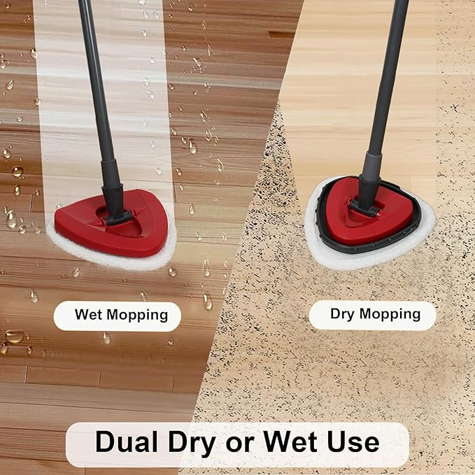 4 Pack Microfiber Flat Mop Head Refills for O-Cedar EasyWring & RinseClean Systems, Easy to Clean Corners, Ceilings, Walls