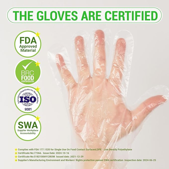 Disposable Plastic Gloves Food Handling Service Gloves Disposable For Cooking