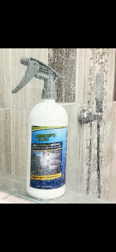 Mommy's Glass 2 in 1 Hard Water Spot Remover and Repellent Spray, Heavy-Duty Formula, No Scrubbing Needed, 16 fl oz
